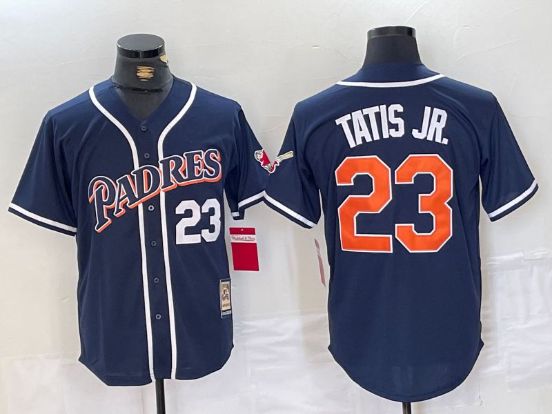 Men San Diego Padres #23 Tatis JR Blue Fashion Nike Game MLB Jersey style 1